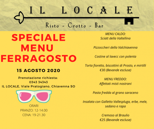 Menù di ferragosto 2020